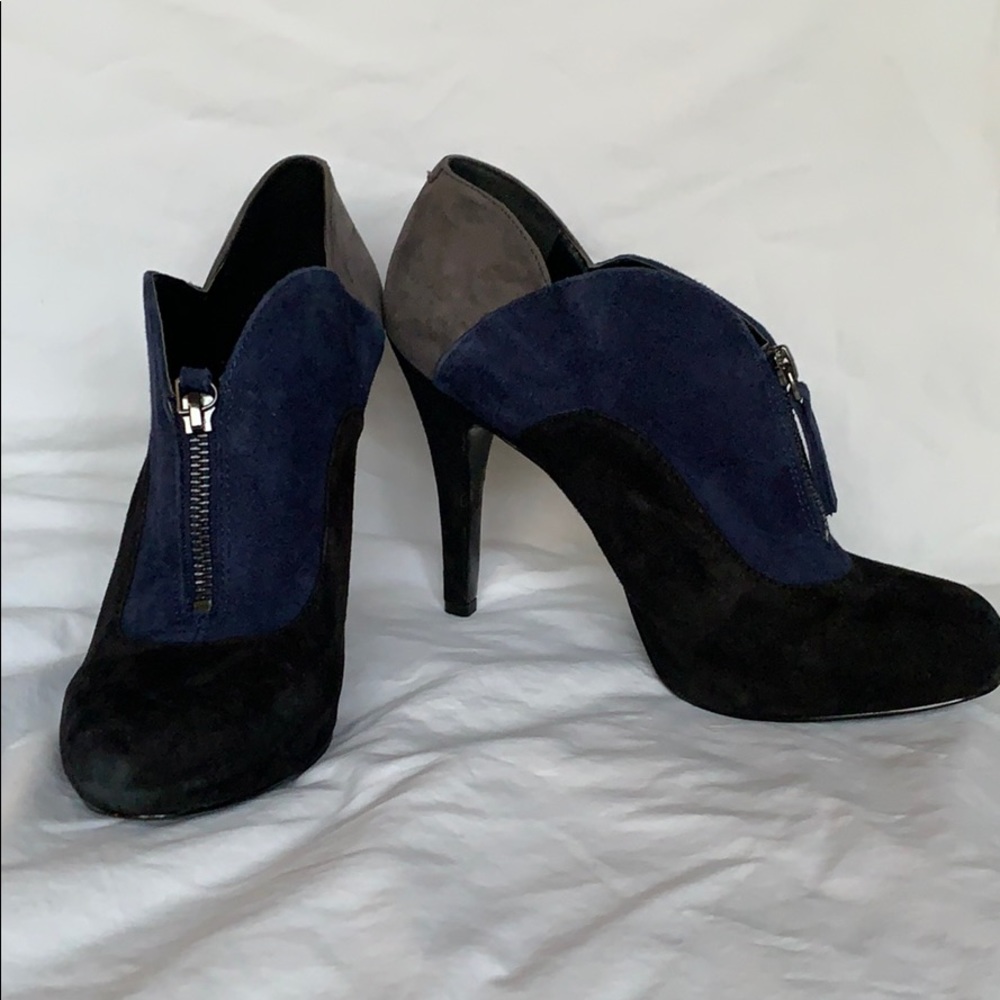 Nine West Jaemme suede color block booties